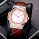 Best Knockoff Patek Philippe Nautilus Leather Watches 2-Tone Rose Gold (7)_th.jpg